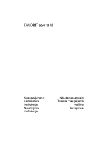 Rokasgrāmata AEG F65410VI Trauku mašīna