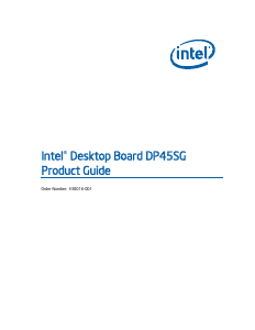 Manual Intel DP45SG Motherboard