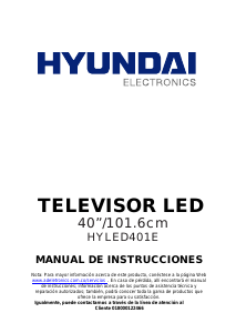 Manual de uso Hyundai HYLED401E Televisor de LED