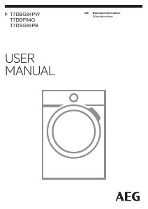 Bedienungsanleitung AEG T7DSG84PB Trockner