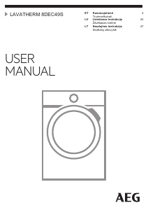 Rokasgrāmata AEG T8DEC49S Veļas žāvētājs