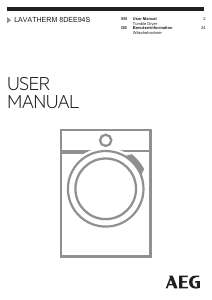 Manual AEG T8DEE94S Dryer