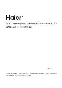 Manuale Haier LE22G690CF LED televisore