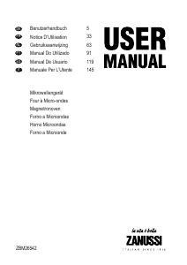 Manual de uso Zanussi ZBM26542XA Microondas