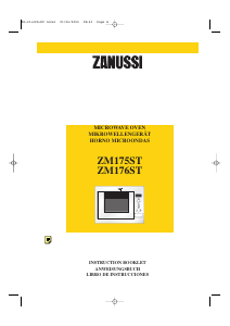 Manual Zanussi ZM175STW Microwave