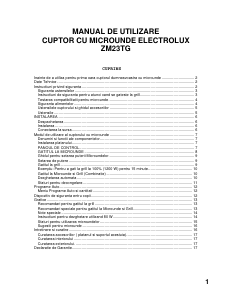 Manual Zanussi ZM23TG Cuptor cu microunde