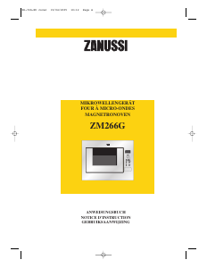 Mode d’emploi Zanussi ZM266GX Micro-onde