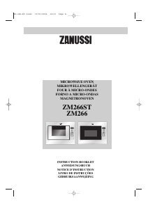 Manual Zanussi ZM266STN Micro-onda