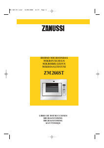 Manual de uso Zanussi ZM266STX Microondas