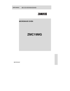 Instrukcja Zanussi ZMC19MG Kuchenka mikrofalowa
