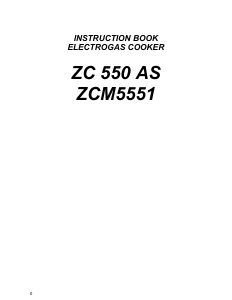Handleiding Zanussi ZC550AS Fornuis