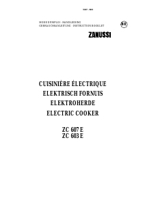 Mode d’emploi Zanussi ZC603E Cuisinière