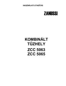 Használati útmutató Zanussi ZCC5063 Tűzhely
