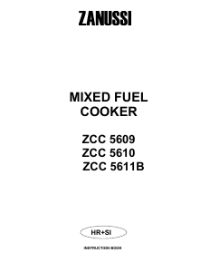 Manual Zanussi ZCC5610 Range