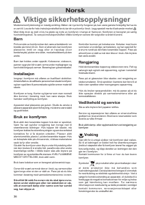 Bruksanvisning Zanussi ZCC6652W Komfyr