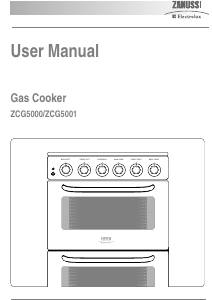 Manual Zanussi ZCG5000M Range