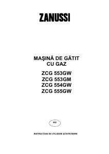 Manual Zanussi ZCG554GW Aragaz