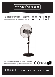 Manual German Pool EF-716F Fan