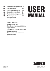 Rokasgrāmata Zanussi ZOU231X Kombinētā plīts