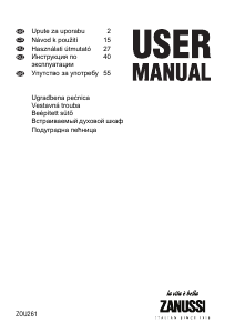 Manuál Zanussi ZOU261X Sporák