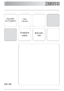 Hướng dẫn sử dụng Zanussi ZOU463X Phạm vi