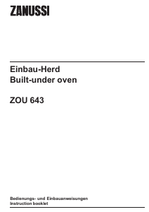 Bedienungsanleitung Zanussi ZOU643N Herd