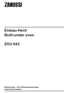 Bedienungsanleitung Zanussi ZOU643W Herd