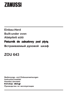 Bedienungsanleitung Zanussi ZOU643X Herd