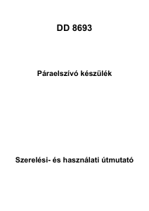 Használati útmutató AEG DD8693-M Páraelszívó