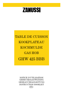 Manual Zanussi GHW425BBB Hob