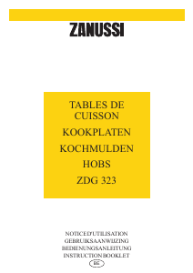 Mode d’emploi Zanussi ZDG323X Table de cuisson