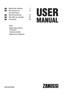 Manual Zanussi ZEV6240FBA Plită