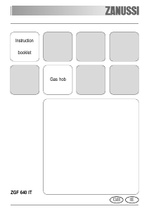 Manual Zanussi ZGF640ITX Hob