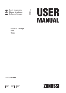 Manual Zanussi ZGG62414XA Plită