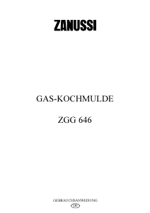 Bedienungsanleitung Zanussi ZGG646ICN Kochfeld