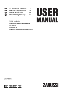 Manual Zanussi ZGM62454XA Plită