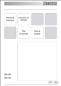 Manual Zanussi ZGS685CTX Placa