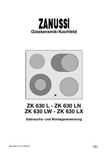Bedienungsanleitung Zanussi ZK630LN Kochfeld