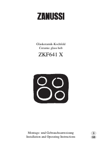 Manual Zanussi ZKF641X Hob