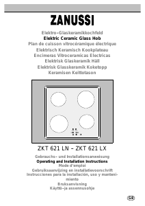 Manual Zanussi ZKT621LN Hob