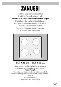 Mode d’emploi Zanussi ZKT621LX Table de cuisson