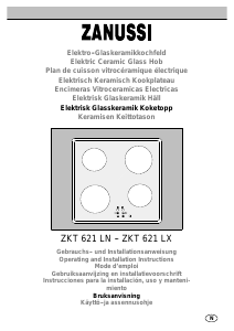 Bruksanvisning Zanussi ZKT621LX Kokeplate