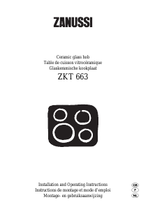 Manual Zanussi ZKT663LX Hob