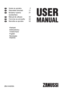 Manual Zanussi ZBA14420SA Frigider