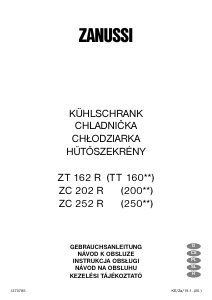 Használati útmutató Zanussi ZC202R Hűtőszekrény