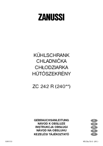 Bedienungsanleitung Zanussi ZC242R Kühlschrank