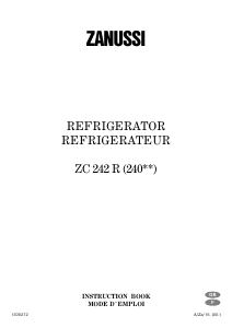 Manual Zanussi ZC242R Refrigerator