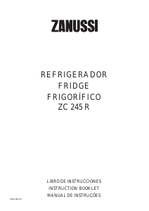 Manual de uso Zanussi ZC245R Refrigerador