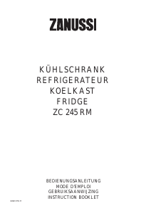 Mode d’emploi Zanussi ZC245RM Réfrigérateur