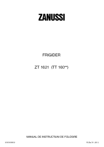 Manual Zanussi ZC2502-1R Frigider